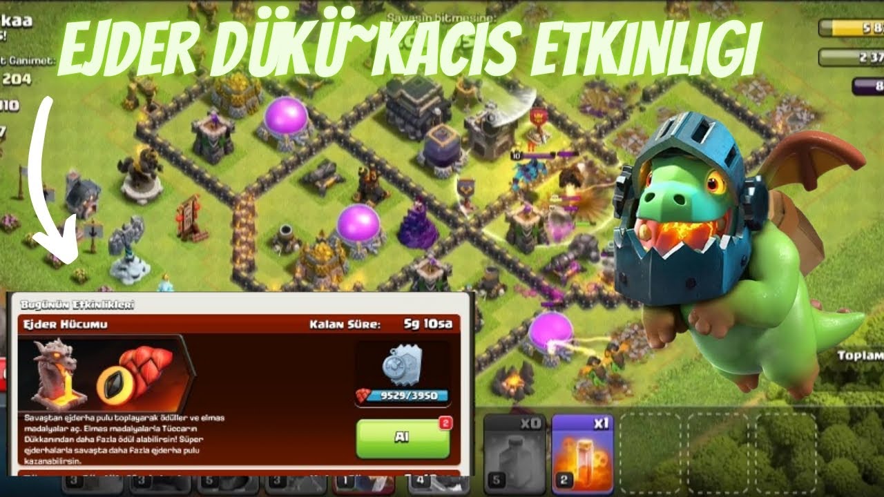KAHRAMAN SEFERİ: EJDERHANIN KAÇIŞI MÜCADELESİ~EFSANE EJDERLERLE SAVAŞ(Clash of Clans)