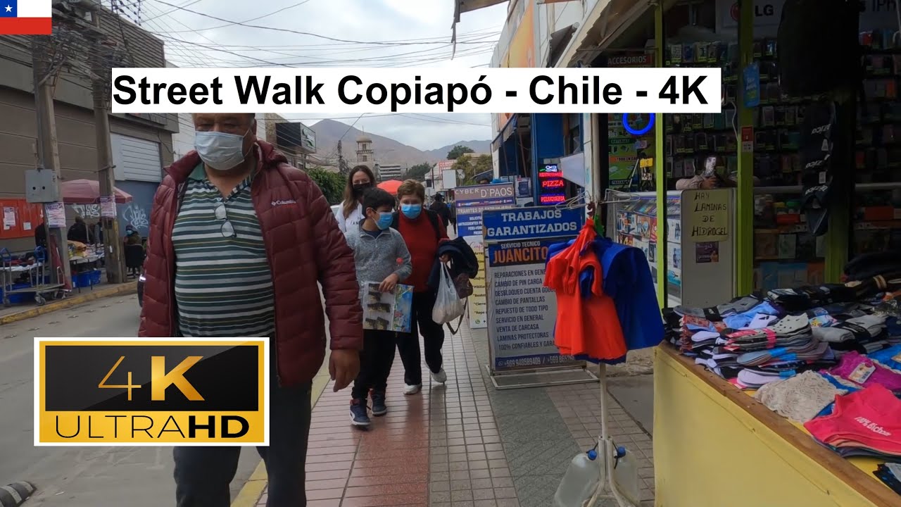 🇨🇱 Street Walk Copiapó - Chile - 4K