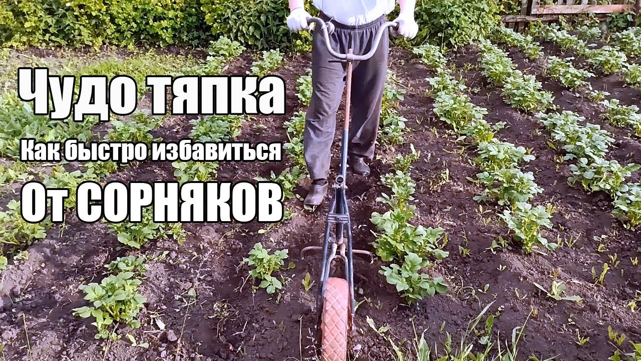 Тяпка на колесе самоделка ручной культиватор своими руками борьба с сорняками на огороде