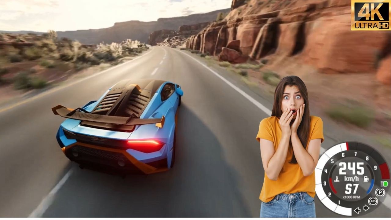Lamborghini Huracan - BeamNG Drive - G29 Steering Wheel - 4K realistic car