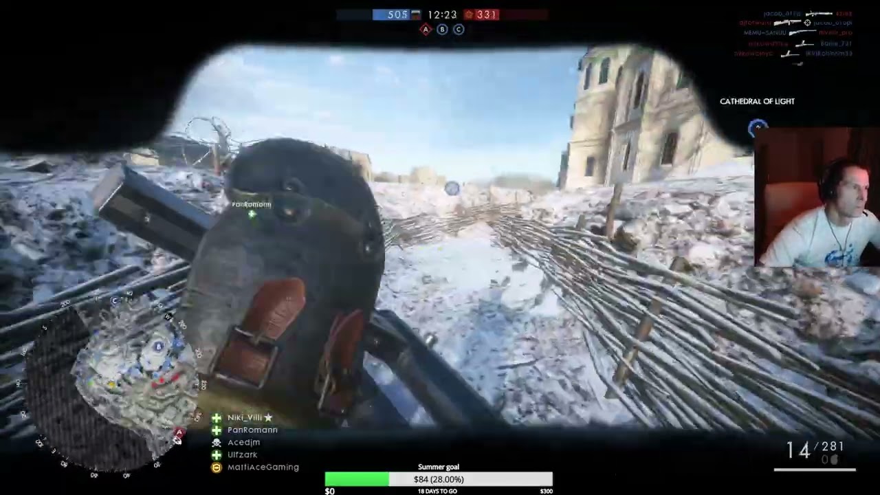 Battlefield 1 - Villar Perosa, streamsniper and dynamite owning