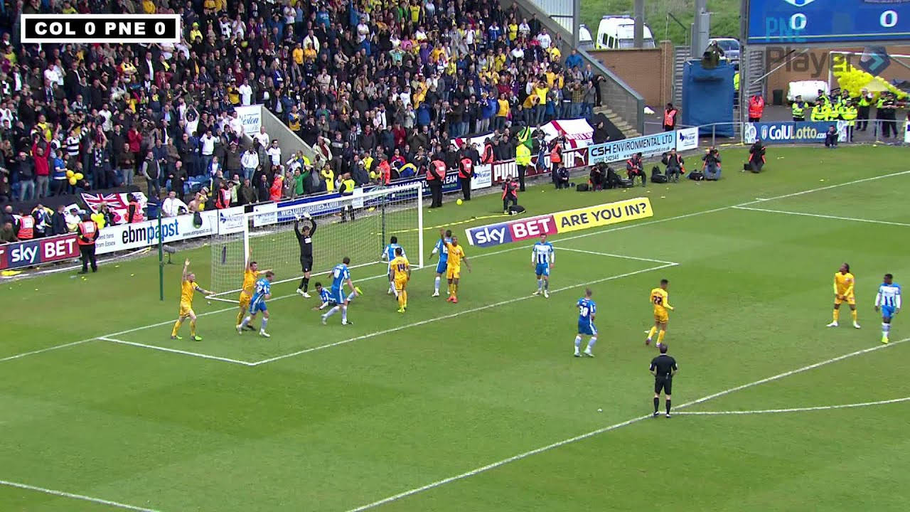Colchester United 1 PNE 0, Sunday 3rd May, Sky Bet League One