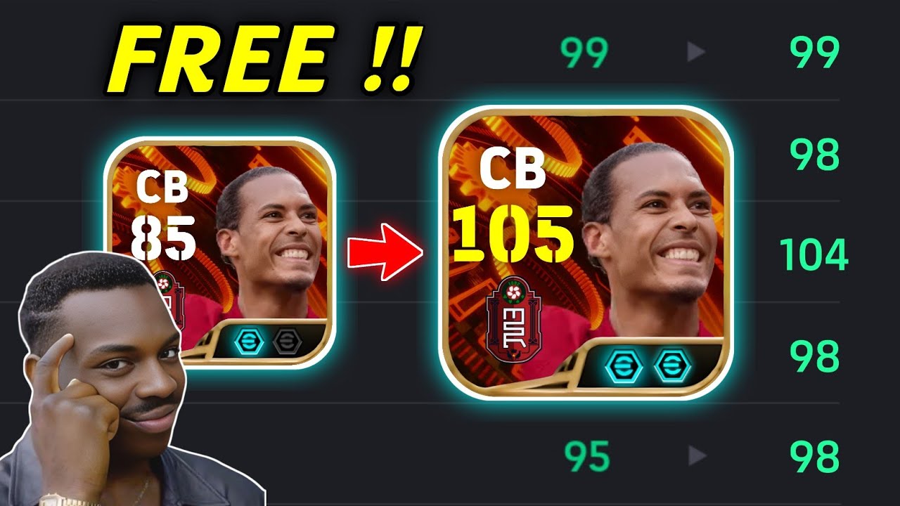 How To Train 105 Rated Big Time Virgil Van Dijk In eFootball 2025 🔥