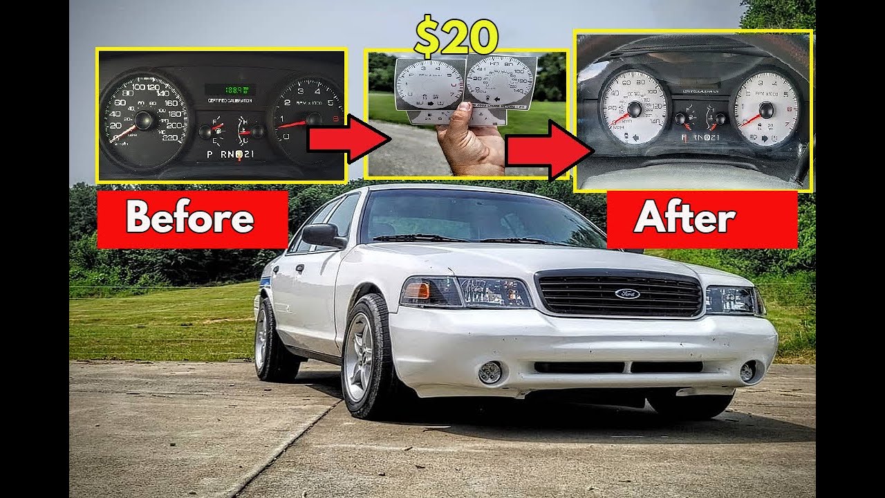 Transform Your Crown Victoria Instrument Cluster With This $20 Mod! CHEAP and EASY!
