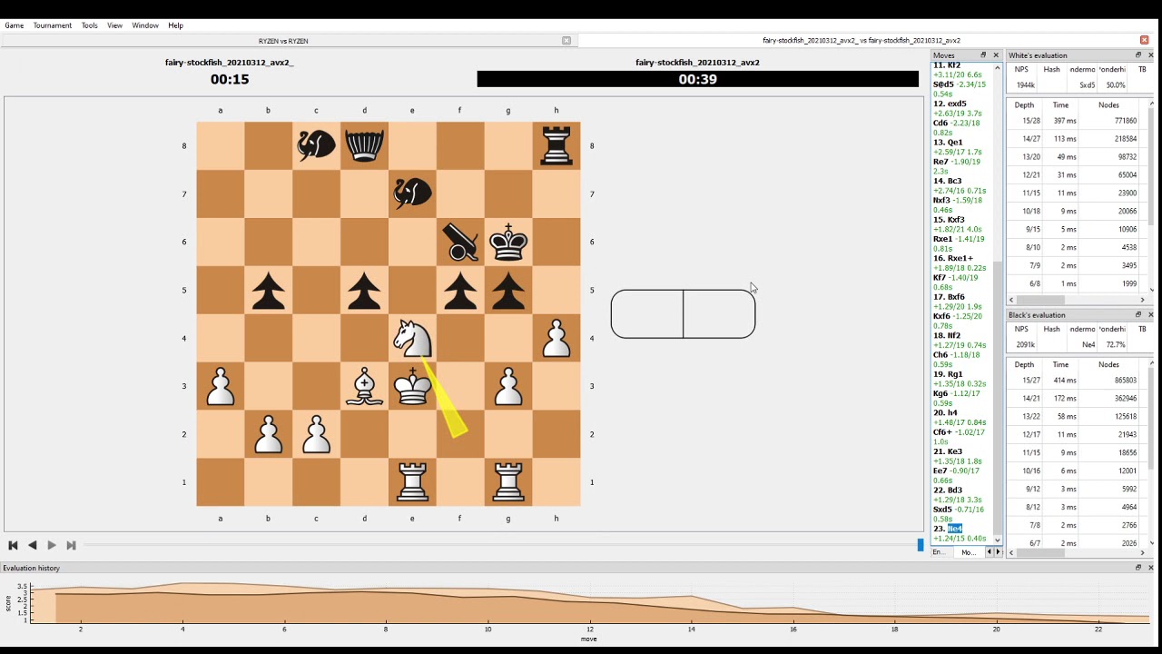 Synochess  testing on Cutechess