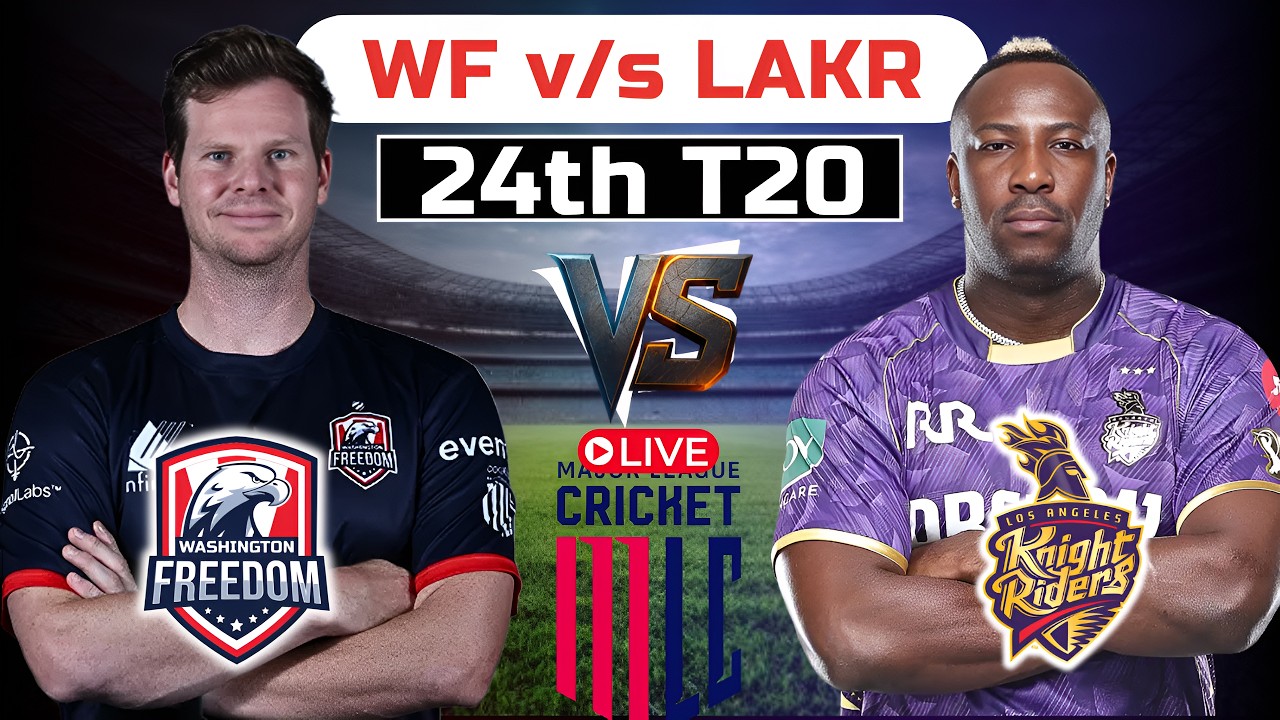 LIVE: WF vs LAKR Live Score & Hindi Commentary | Major League Cricket 2026 Match 24