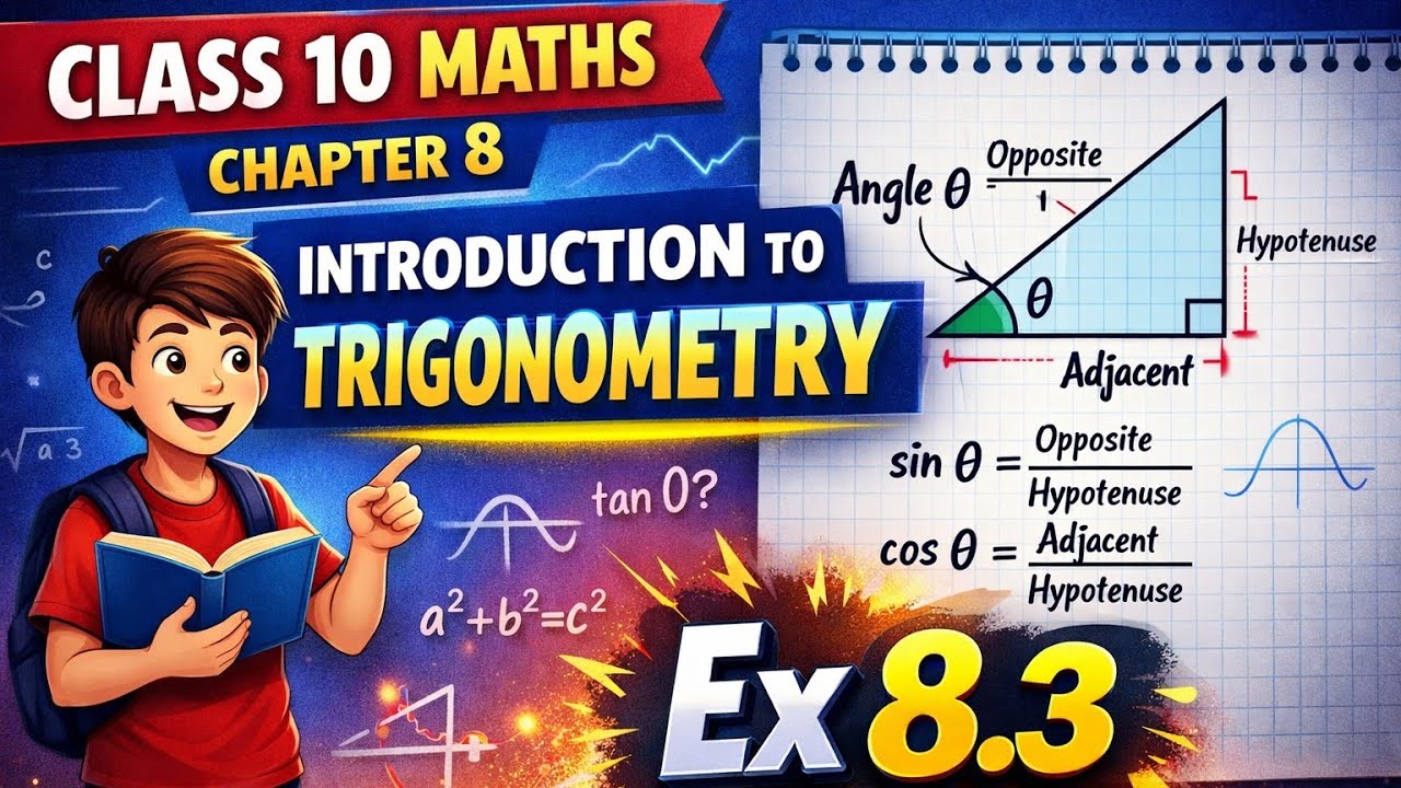 Class 10 Maths chapter 8 introduction to trigonometry ex 8.3 Q1 to Q3.