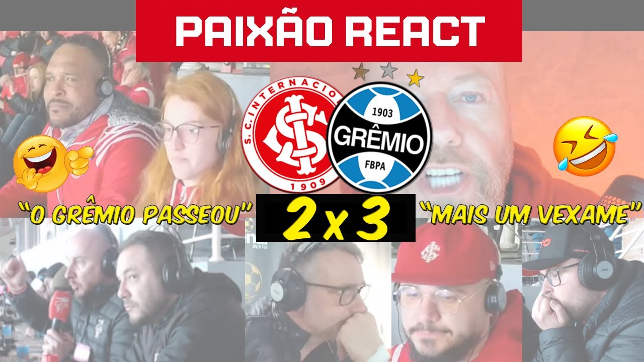 REAÇÕES DA TORCIDA COLORADA NA DERROTA PARA O GRÊMIO - INTERNACIONAL 2 X 3 GRÊMIO - BRASILEIRÃO