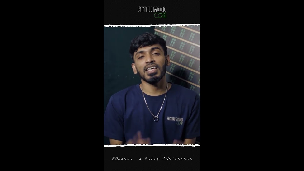 RATTY ADHITHTHAN's 5 words, 5 punchlines | DUKUSA Tamil Streetwear @dukusa_