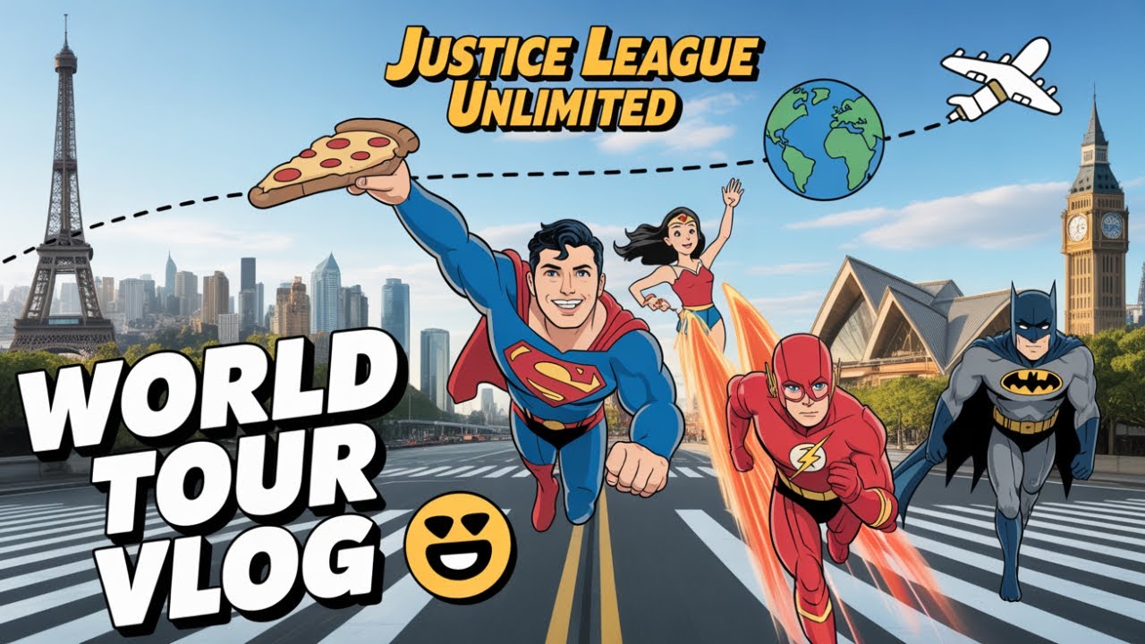 Justice League Unlimited: World Tour Vlog 🌍✈️ | Epic Superhero Travel Adventure!
