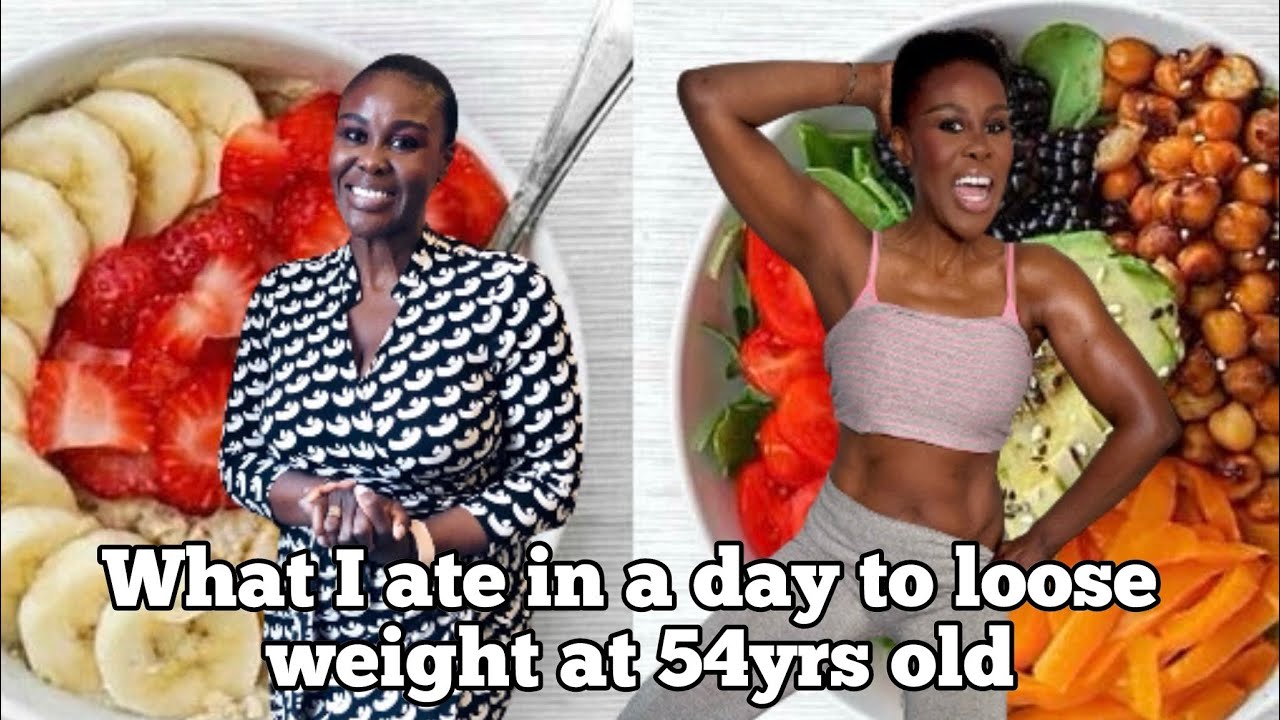 WHAT I ATE IN A DAY TO LOSE WEIGHT AT 54. IT WAS SO HARD TO “NOT” SNACK AT NIGHT! 🏃🏾 💨 🍟🍪