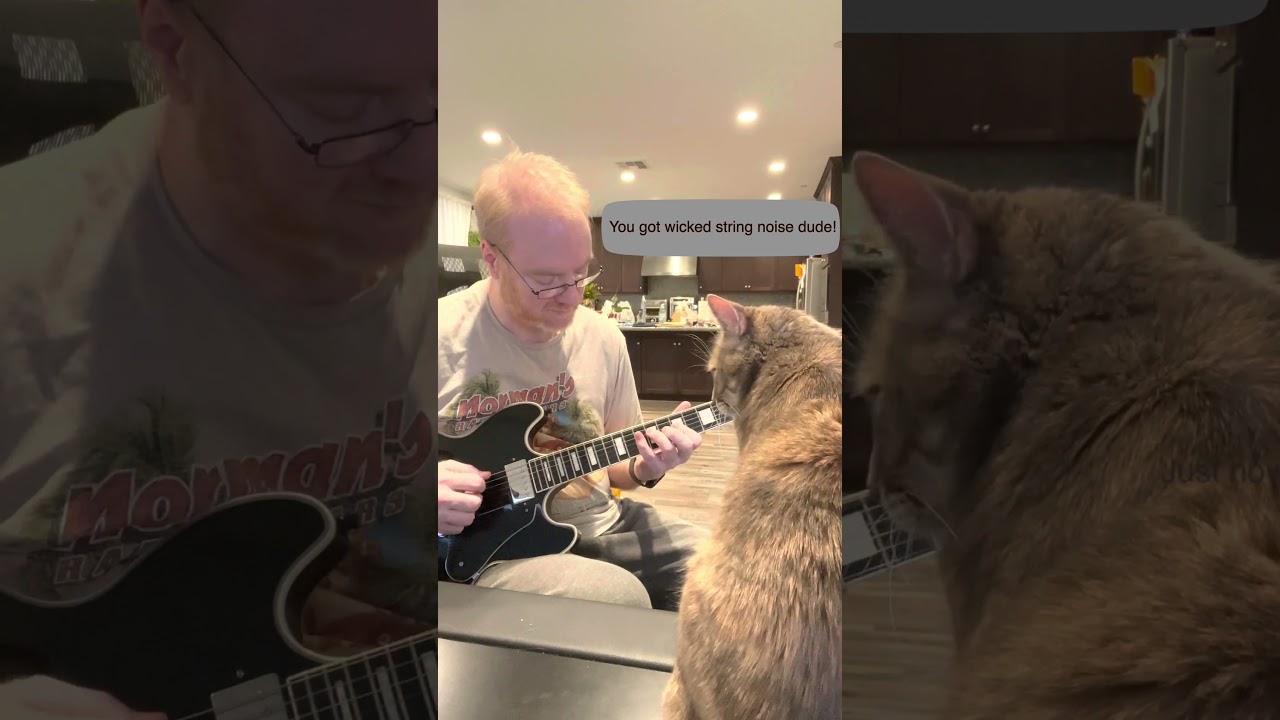 30 Days of Sweep Picking: Day 9 | Snuggles The Cat & Guitar String Noise: Sweeping at 80 BPM #shorts