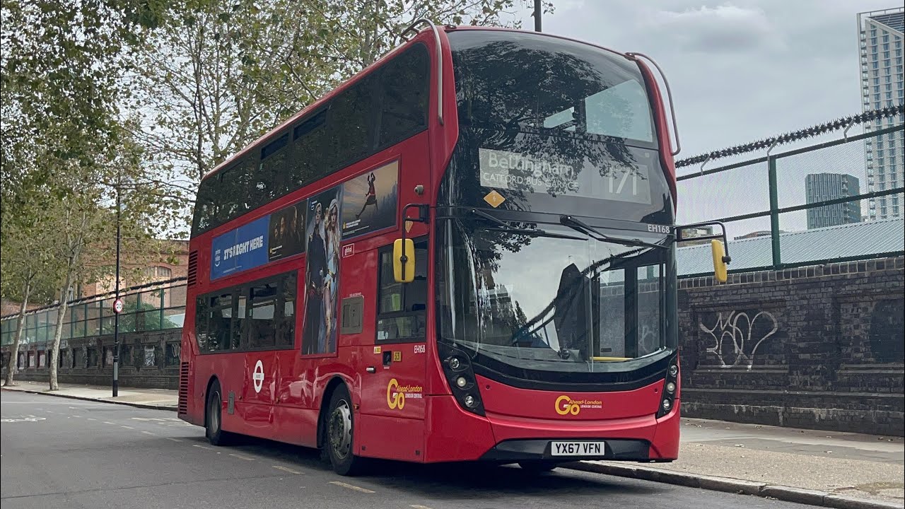 FRV + Diversion. Go Ahead London Route 171. Elephant & Castle - Catford Bus Garage. EH168 (YX67 VFN)