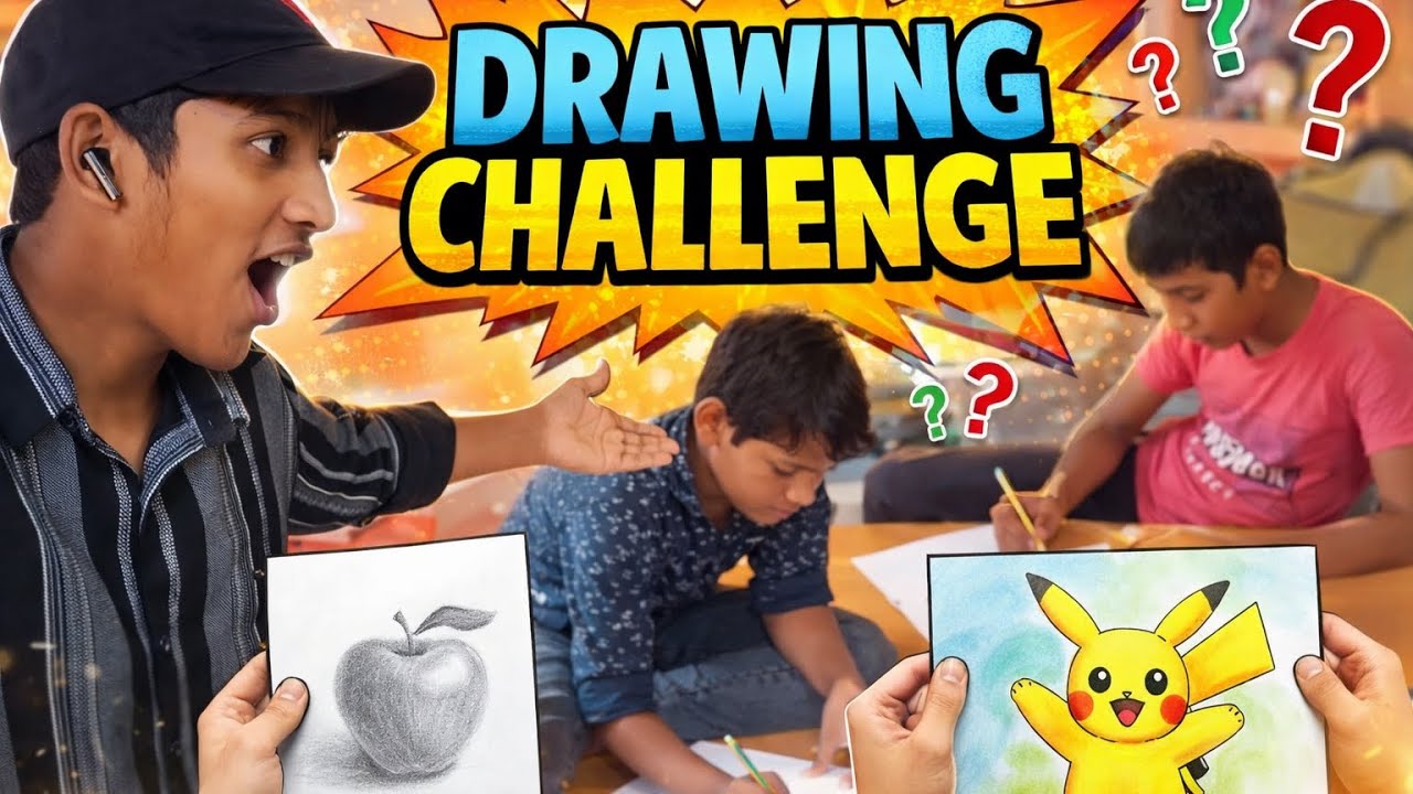 Drawing challenge : Khushi pavan and chandan 😃