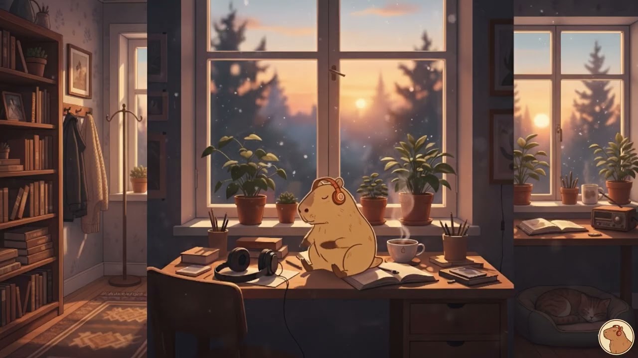 Lofi Capybara vibes 🌿 Music for studying/relaxing [chill lofi hip hop beats]
