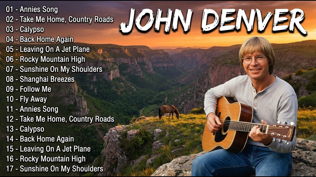 John Denver Greatest Hits 🤠 Best Classic Country Songs of All Time | Take Me Home, Country Roads