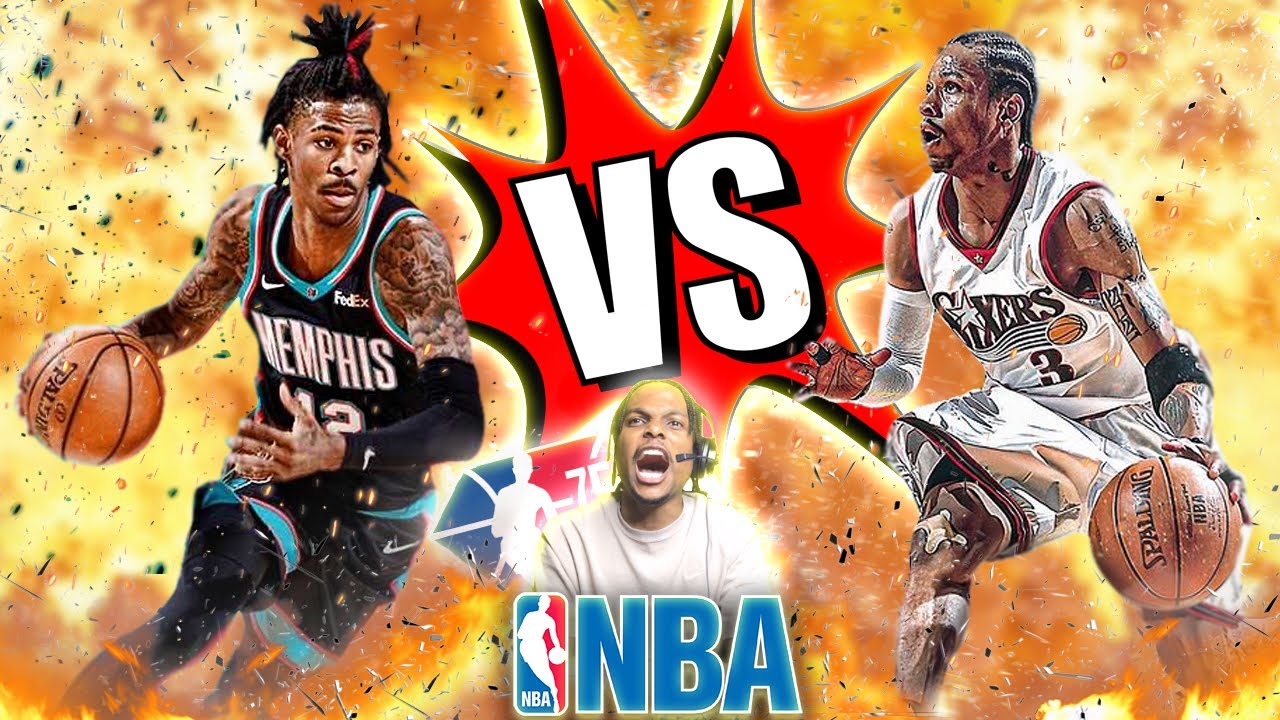 NBA 2K22 JA MORANT VS ALLEN IVERSON! EPIC GAME