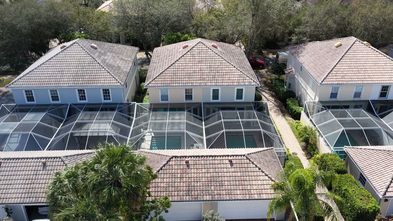 Naples Drone flight homeowners inspection over Island Walk Naples for Florida Peninsula insurance