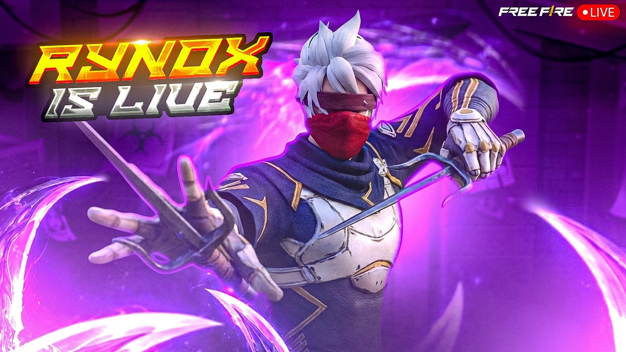 Rynox is live🔴Serious Grandmaster Pushing😡or 4v4 Practice-Garena Free Fire#freefirelive  #guildtest 