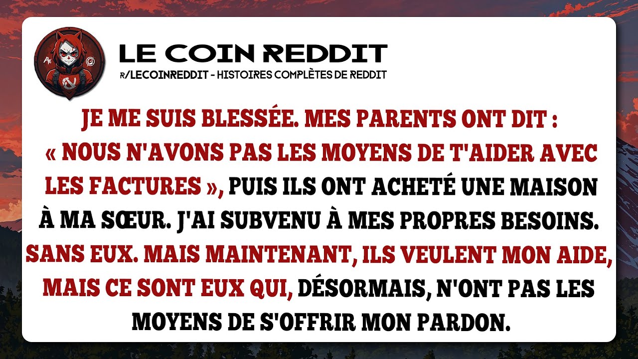 Je me suis blessée. Mes parents ont dit: « Nous n'avons pas les moyens de t'aider avec les factures