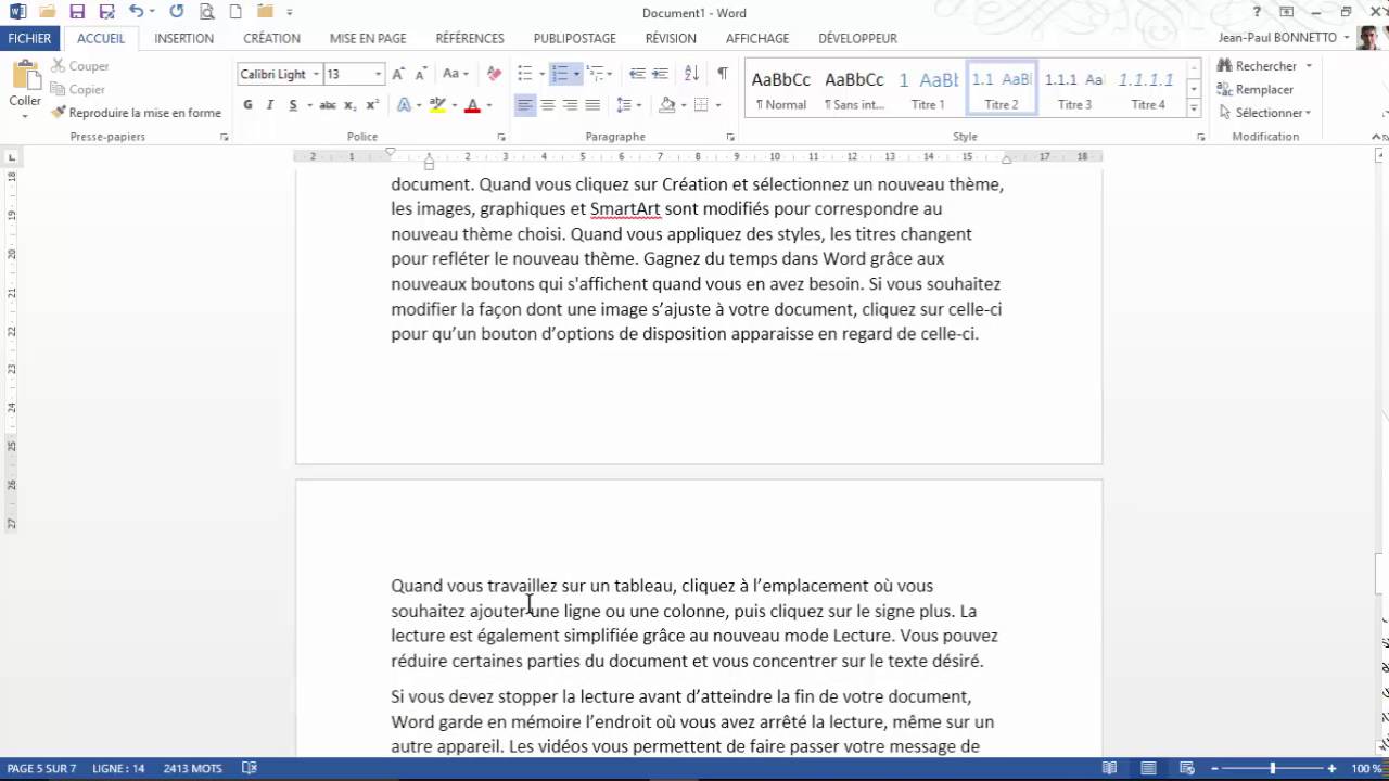 Word - Comment numéroter vos Titres dans un document