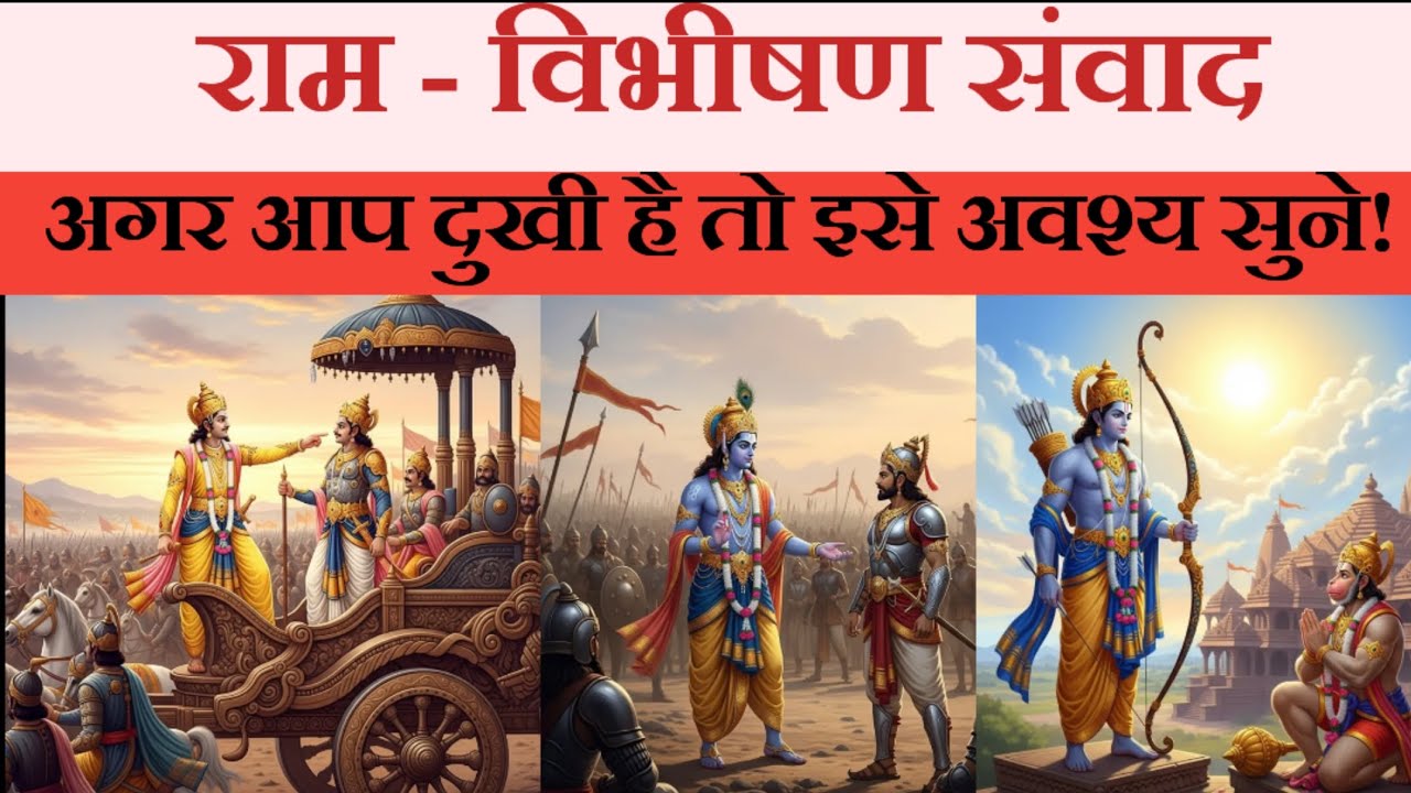 ।।जीवन में जीत का मंत्र | श्रीराम का अद्भुत संदेश।।जब विभीषण ने पूछा – बिना रथ के कैसे जीतेंगे राम? 