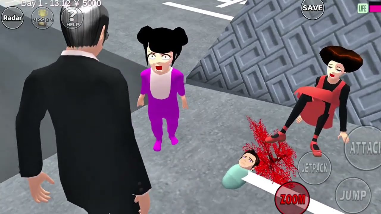 Anak taiga diculik | Sakura school simulator 