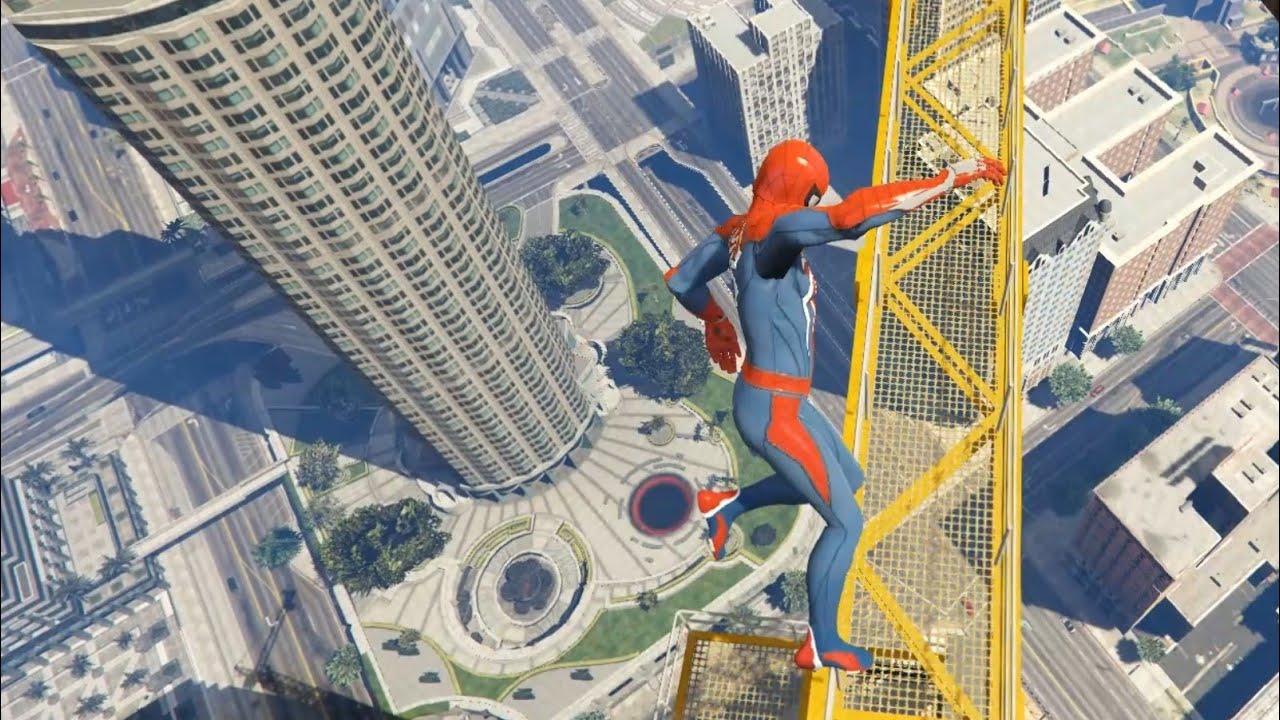 SPIDERMAN CRAZY JUMPS / FALLS #5 (GTA 5 Spider-Man)