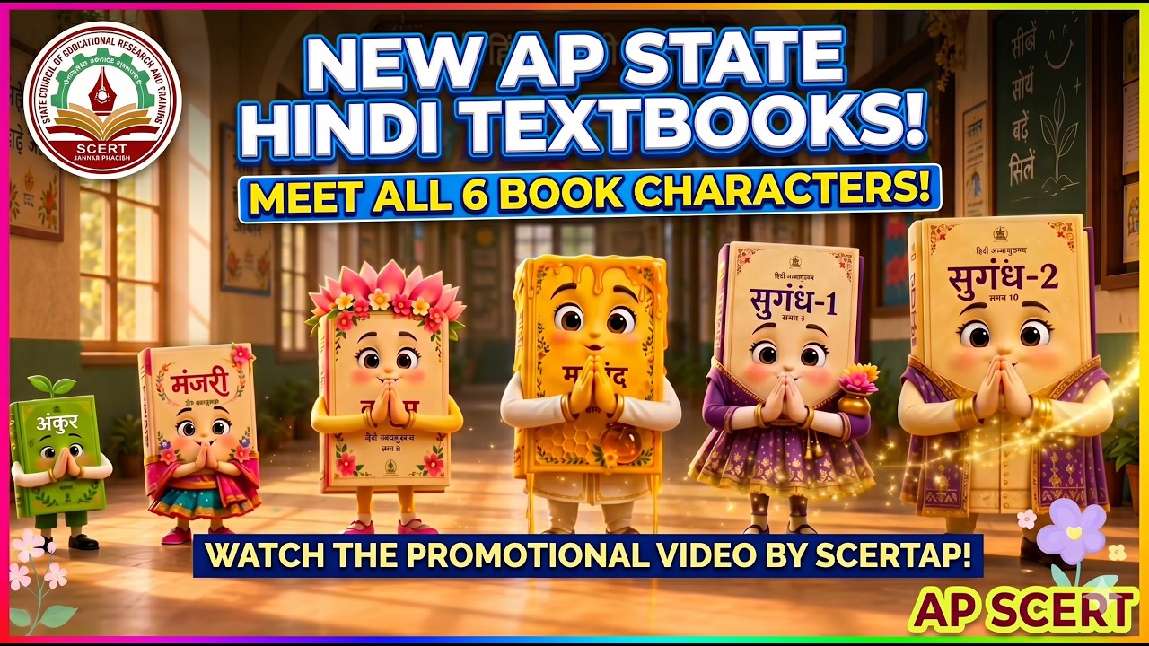 AP STATE HINDI NEW TEXT BOOKS || NAMES || PROMOTIONAL VIDEO BY SCERT AP TEAM || V-VIII CLASSES 2026