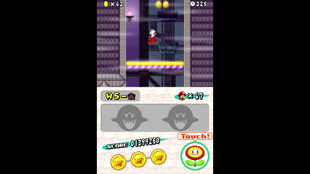 New Super Mario Bros (DS) World 5-Ghost House (Dual Screen)