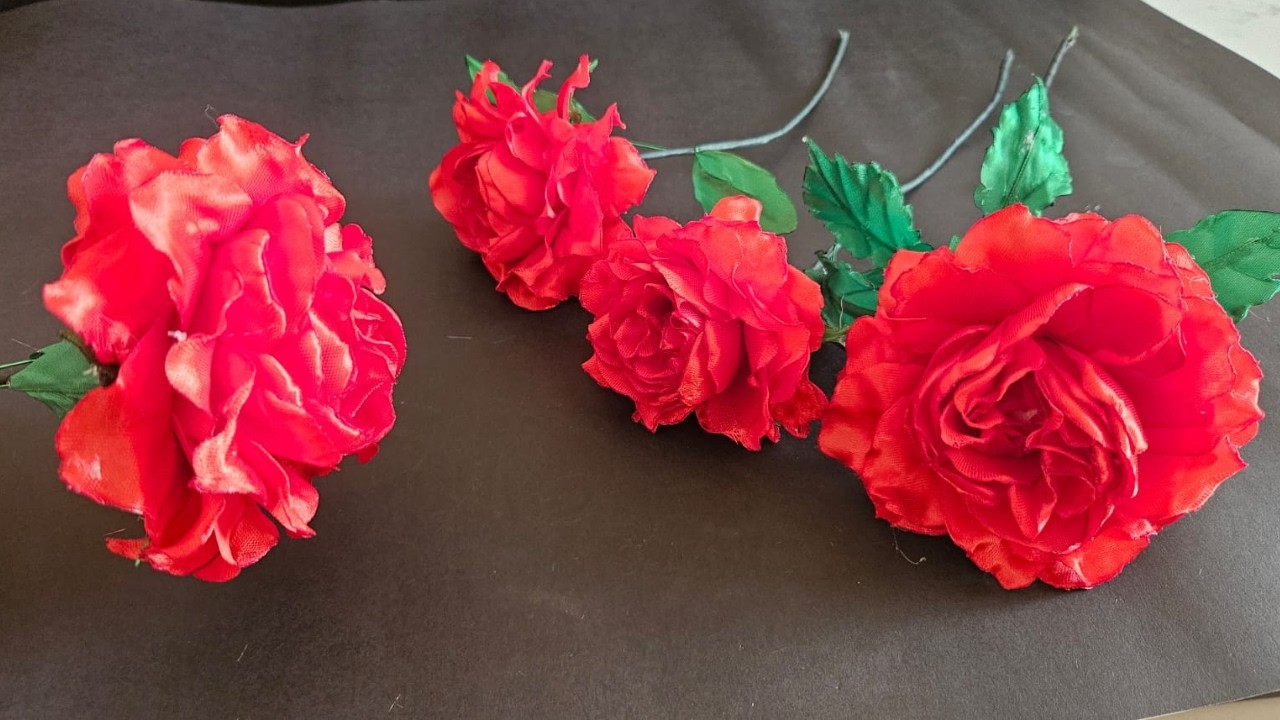 Beautiful Ribbon Flower Making l DIY l Handmade Flowers