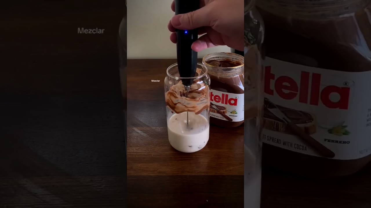 Nutella Iced Latte ☕️🍫🤎 | Receta f&aacute;cil