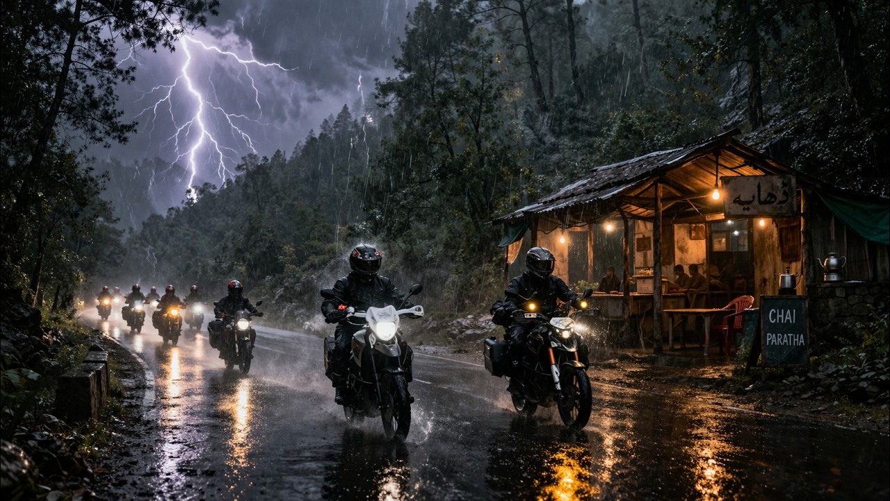 From Peaceful Ride to Chaos! 😱 Storm Hit Us Hard