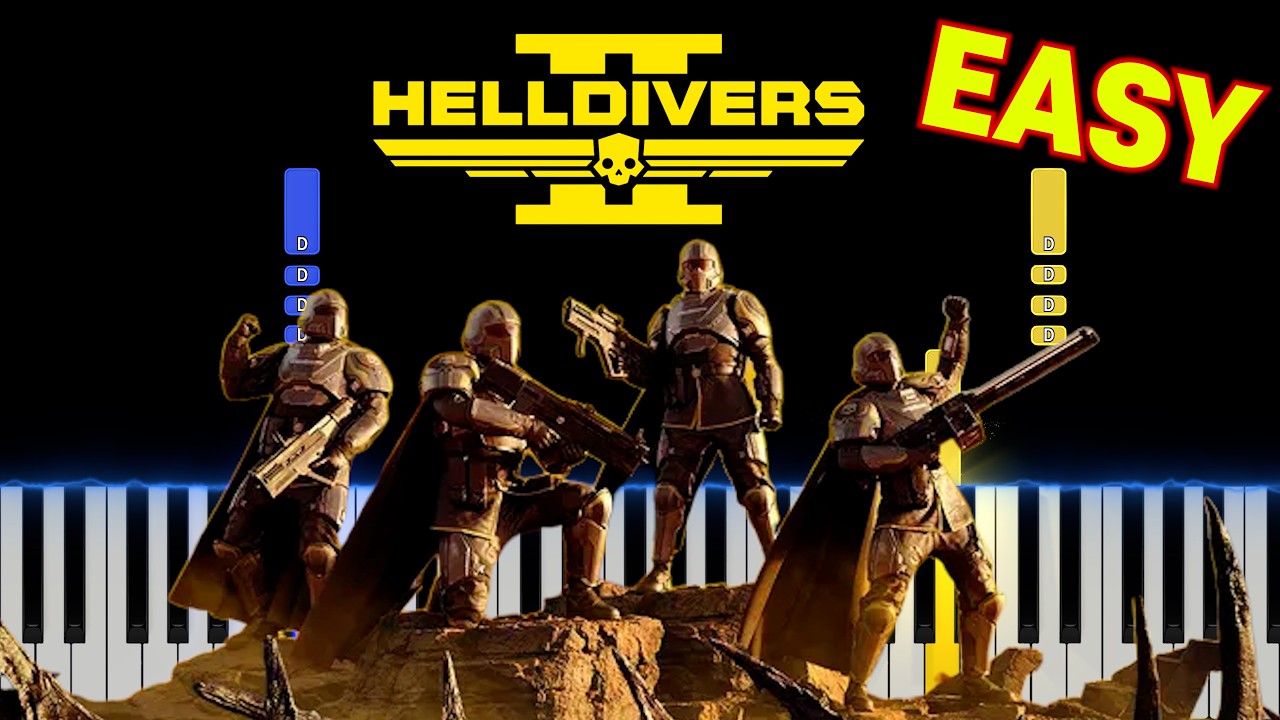 Ode to Liberty - Helldivers 2 | EASY Piano Tutorial + Sheet Link 🎵