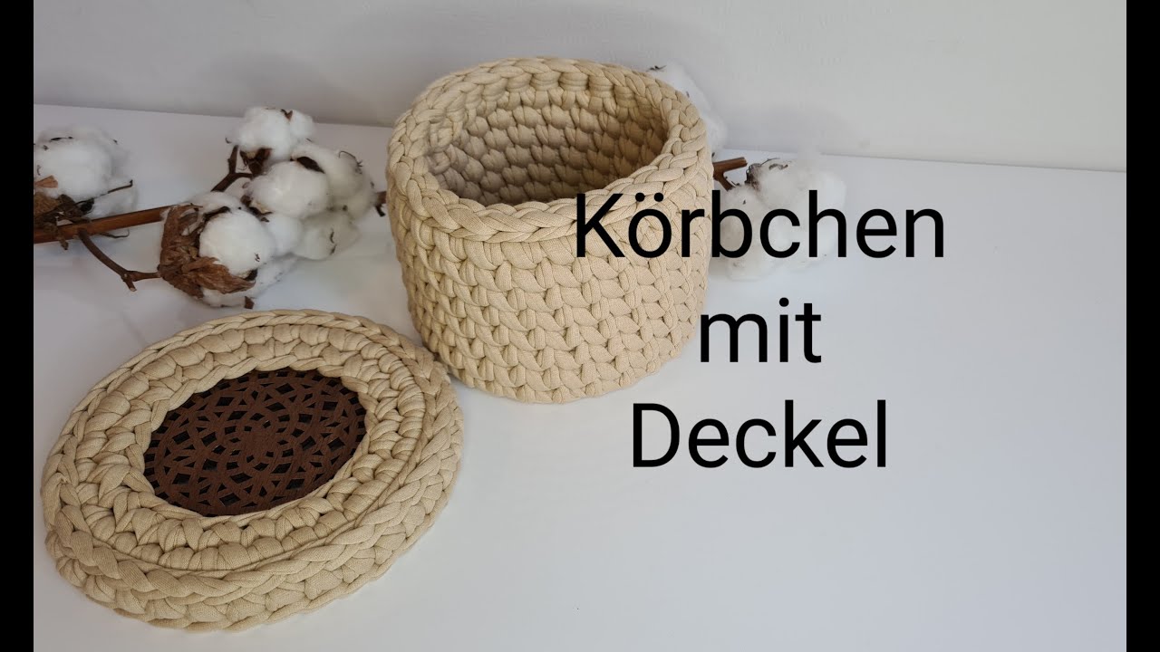 Körbchen häkeln mit Deckel einfach und super schnell!