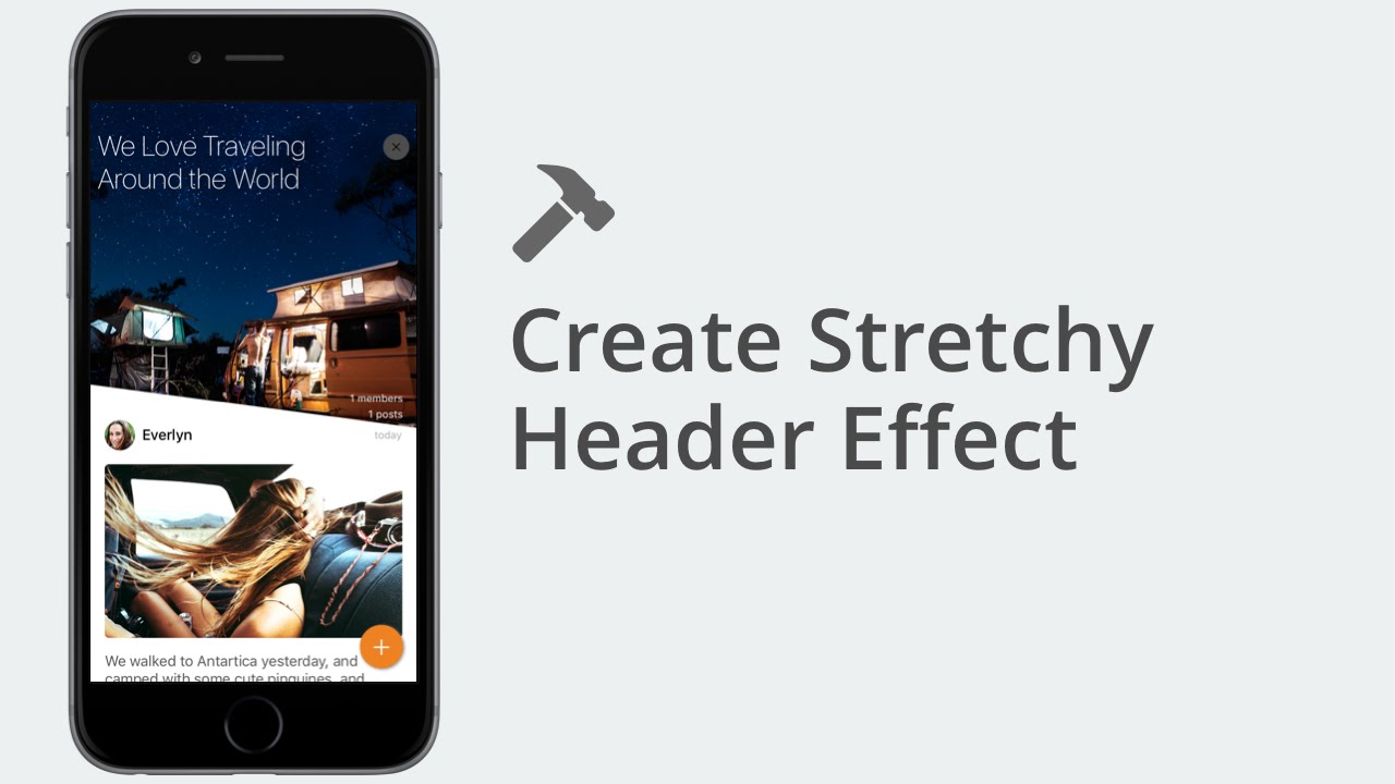 Create Stretchy Header Effect for UITableView Tutorial - iOS Development Tutorial (Part 2)