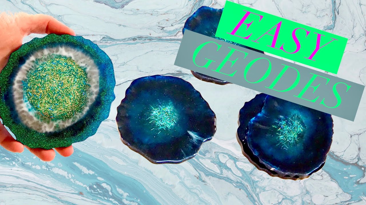 Easy DIY Resin Geode Coasters - Great For Beginners!