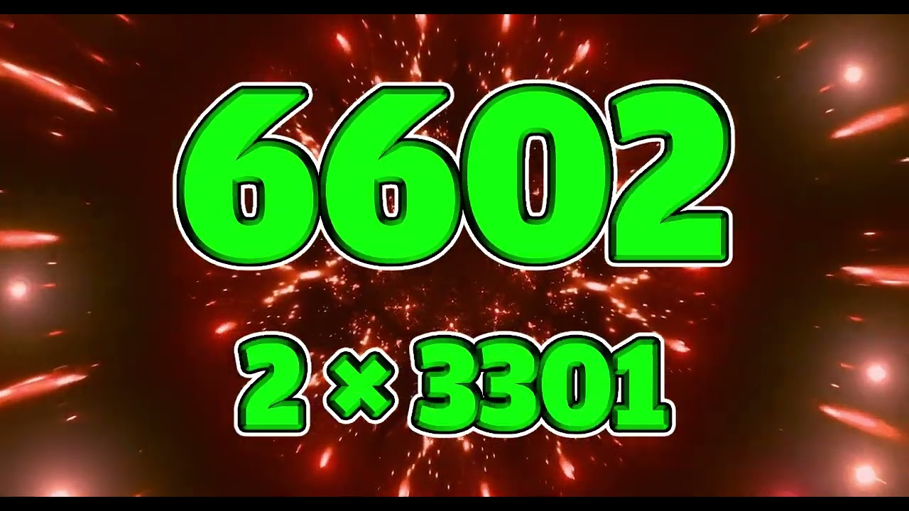 Разноцветные числа от 6001 до 7000 (с разложением на простые множители)