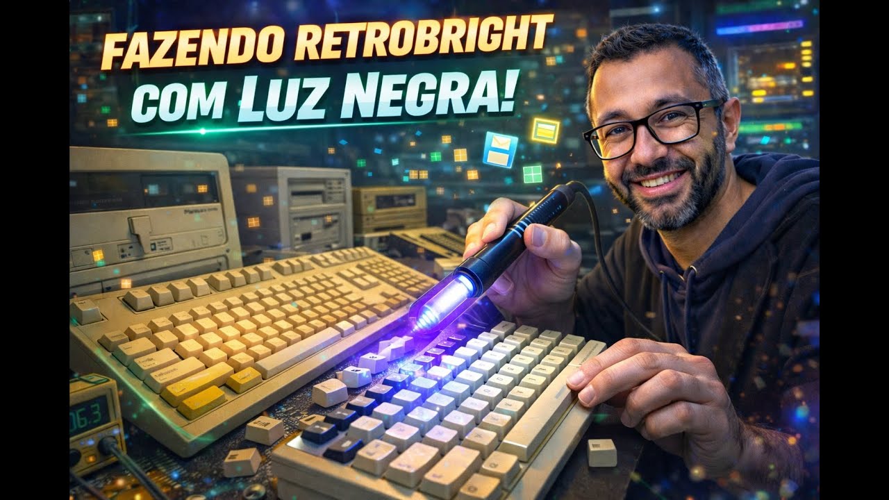 Recuperando o AMD Duron 950MHz e fazendo Retrobright com luz Negra UV será que vai da certo?