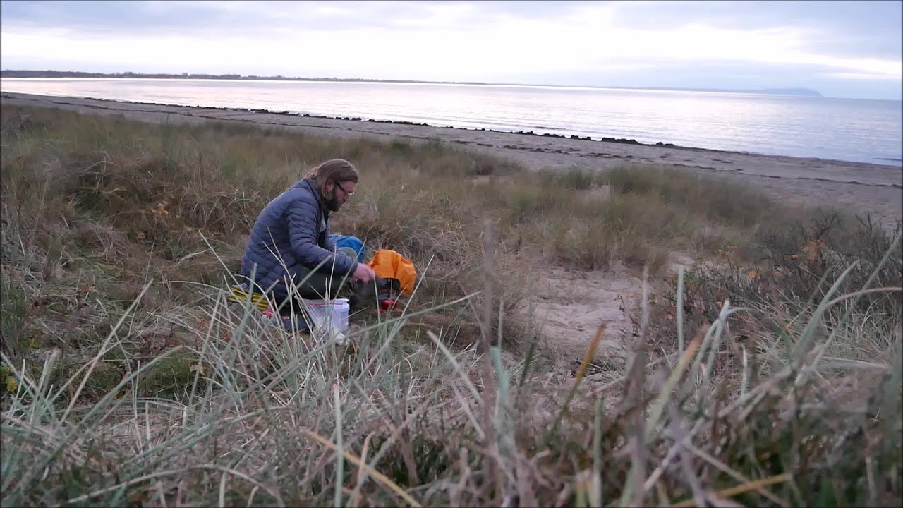 Outdoor cooking by the sea