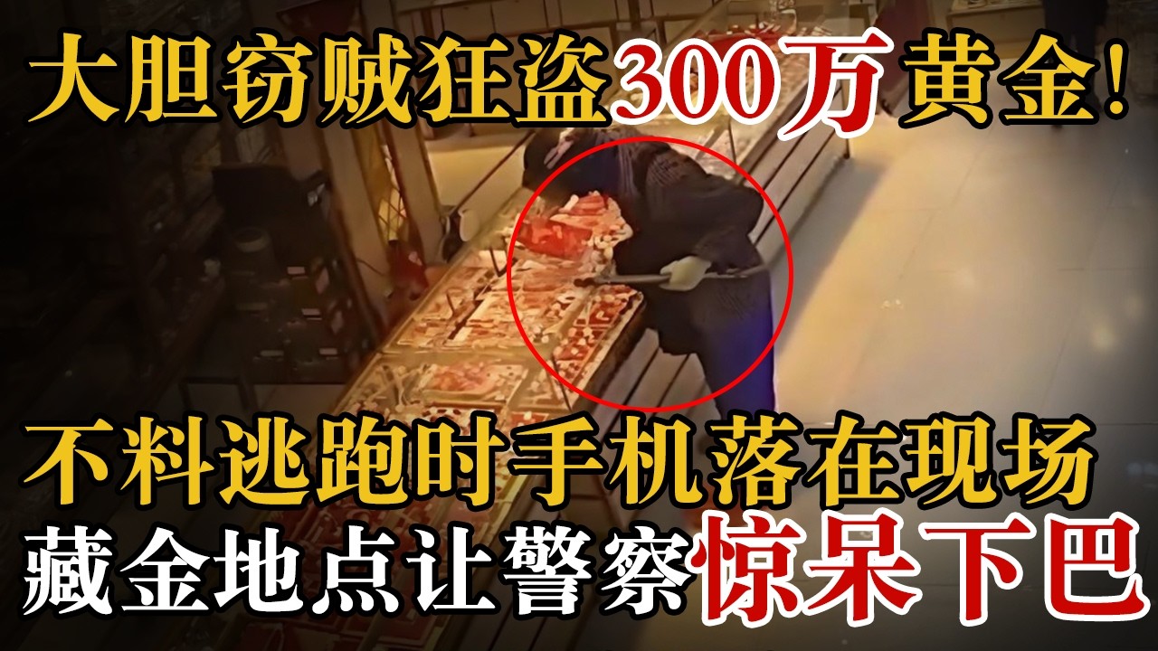 大胆窃贼狂盗300万黄金！不料逃跑时手机落在现场，藏金地点让警察惊呆下巴！#中国110