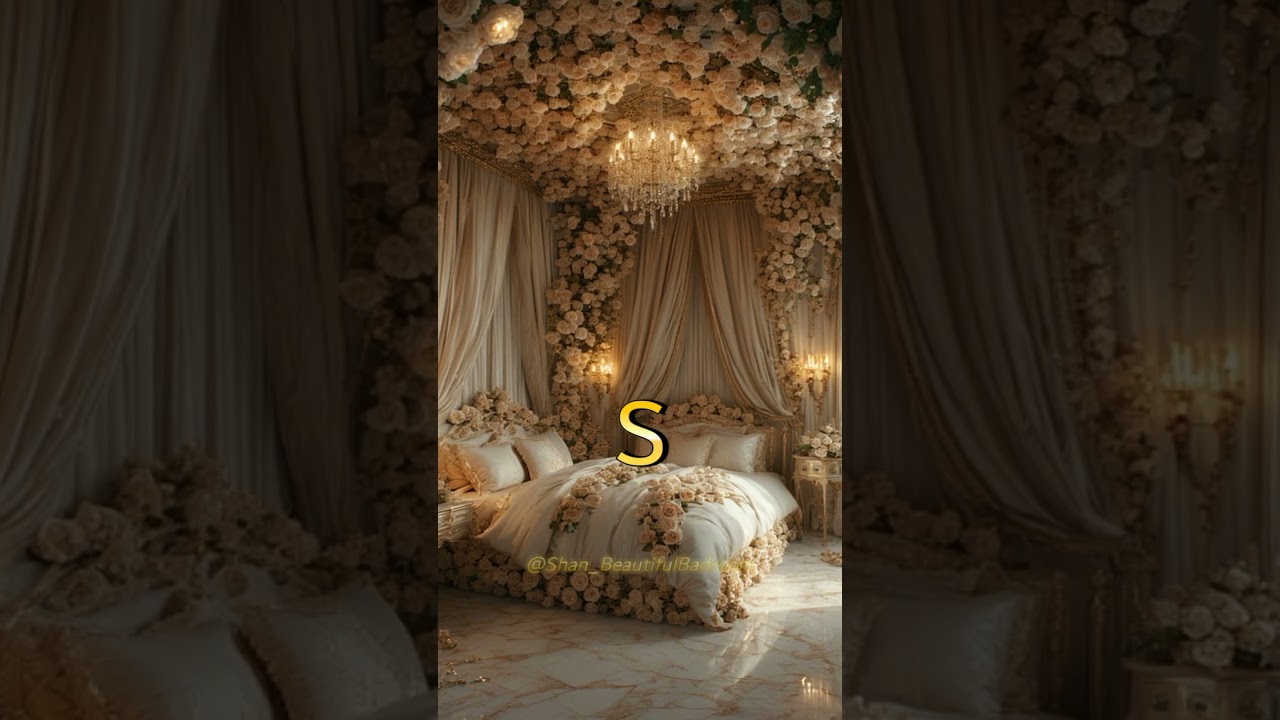 Выберите свою спальню мечты 🤩 с цветами 🌷 🛏️, написав на ней первую букву своего имени 