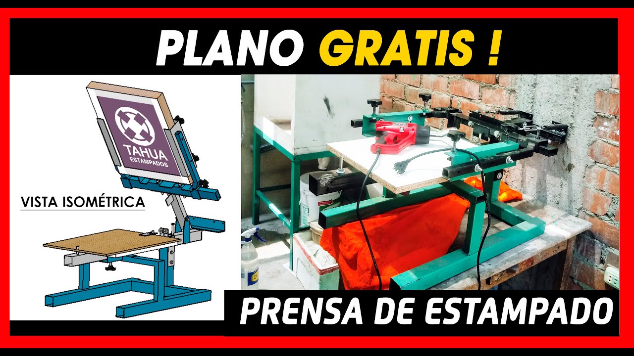 PLANO MONOPULPO para SERIGRAFÍA CON SISTEMA DE TOPES ESPECIAL