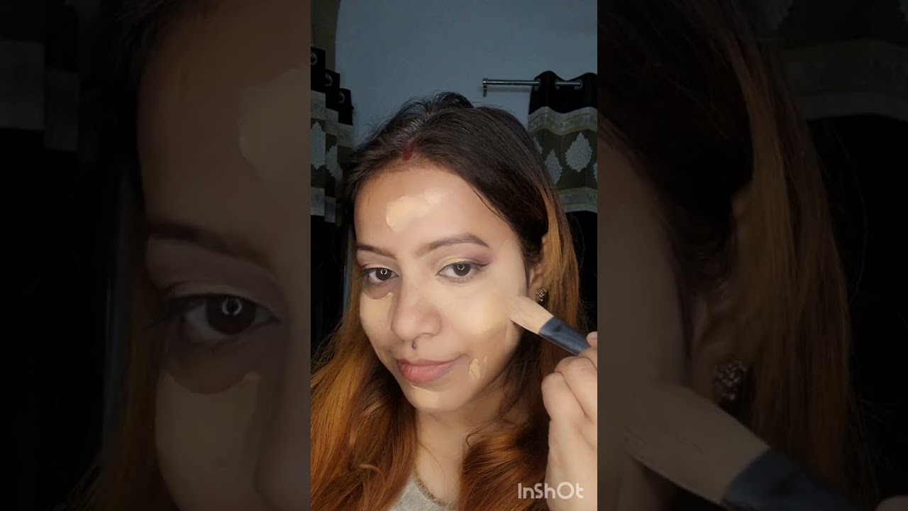 Half cut crease eye makeup #party makeup #cutcreaseeyemakeup #brownmakeup 