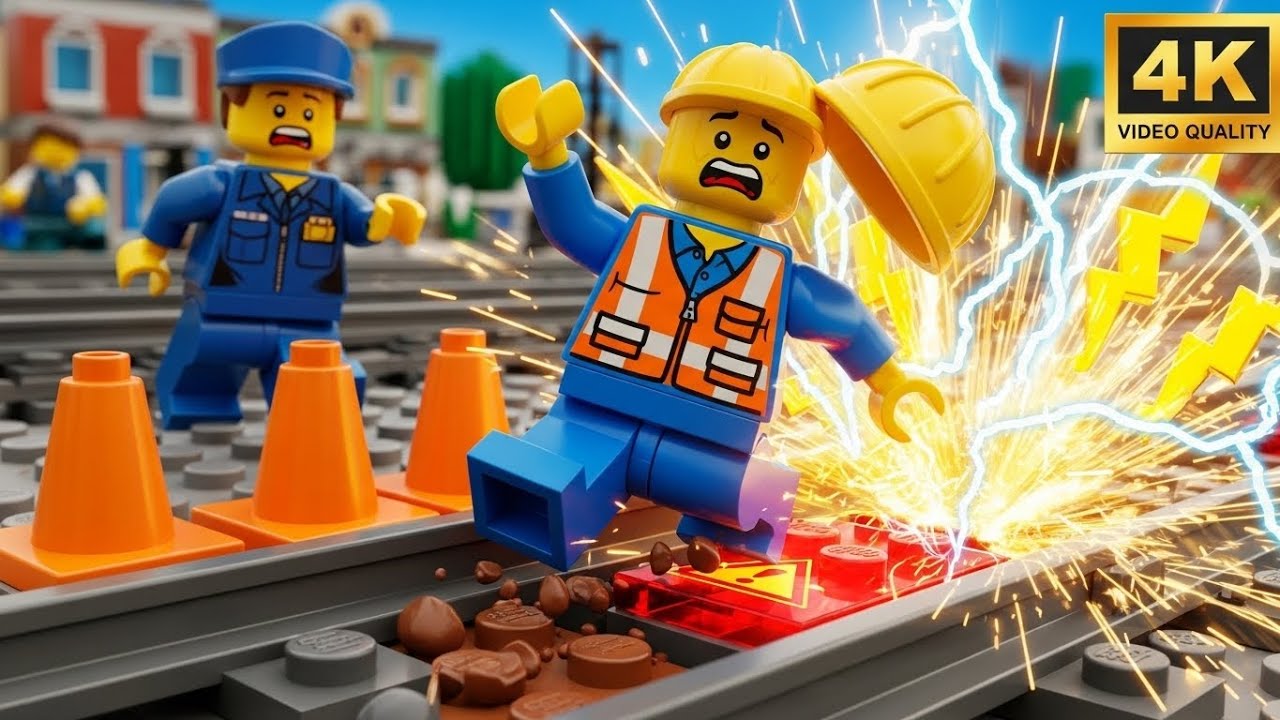 The Third Rail Shocked a LEGO City Maintenance Worker! ⚡🔧😱
