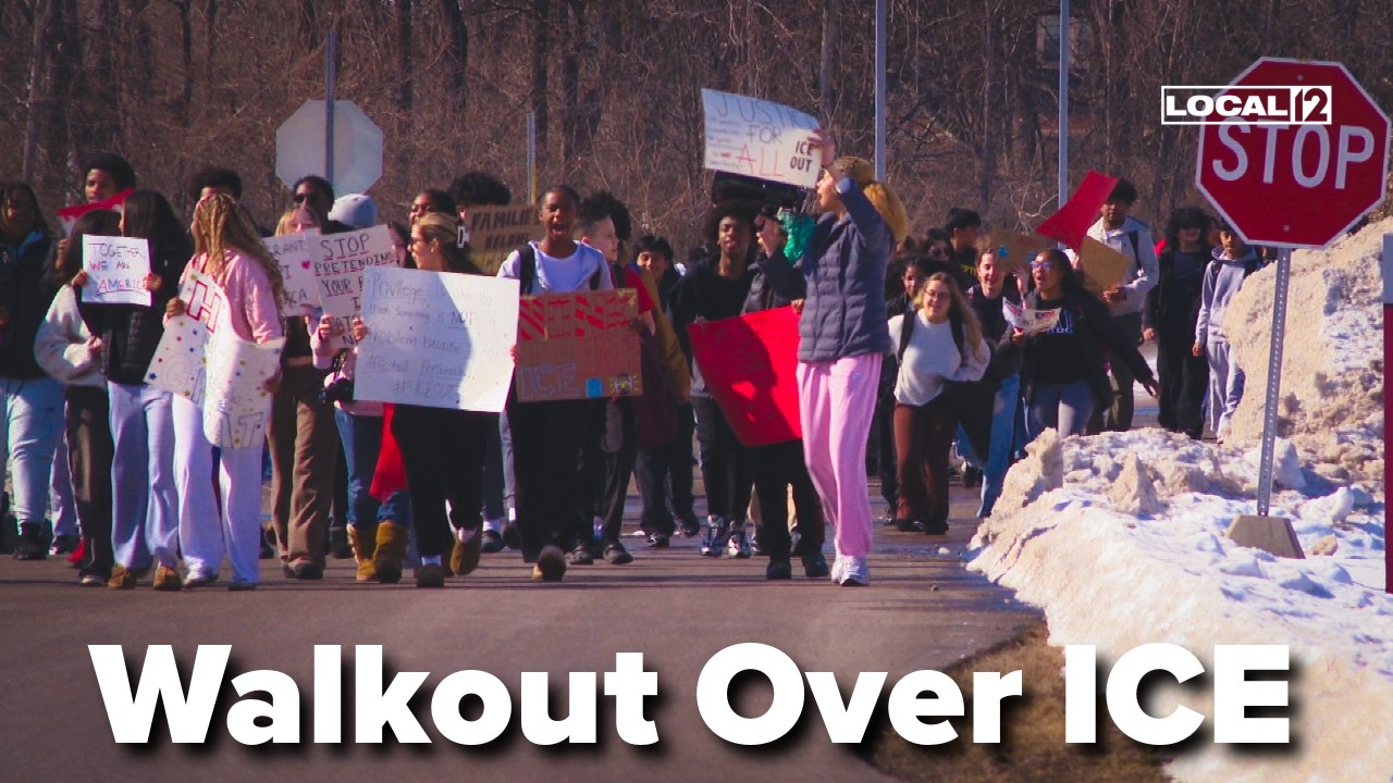 Hundreds of students walk out of Greater Cincinnati high school to protest ICE