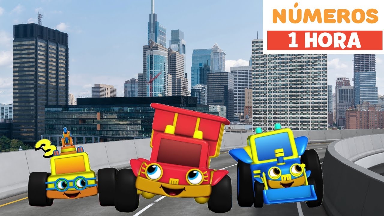 O 123, e já! | Contando animais | Carros de corrida | Contagem divertida | Primeira Universidade