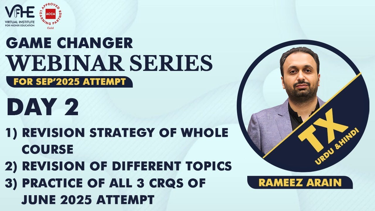 ACCA TX U | Day 2 | Practice of all 3 CRQs of Jun'25 | Revision of different Topics | Sep'25 Webinar