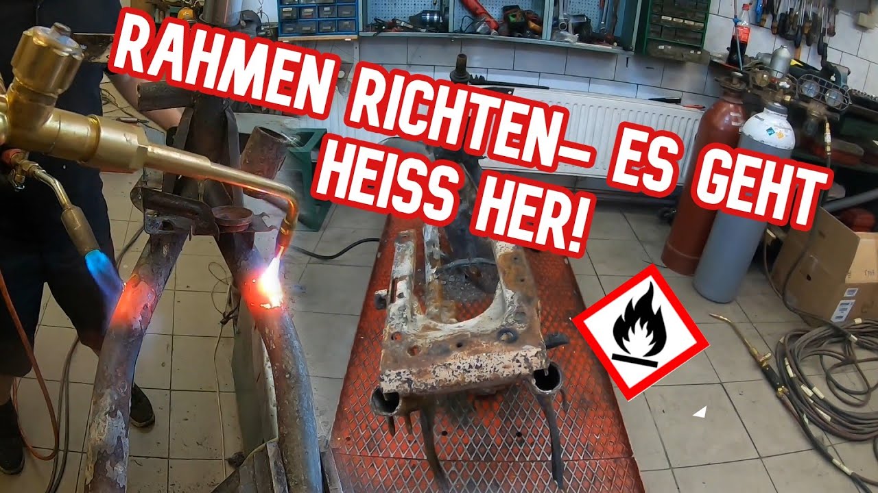 Wie KRUMM ist unser Simson Schwalbe Rahmen? Wir RICHTEN das wieder! Schlimmes TUNINGPROJEKT [Teil 2]