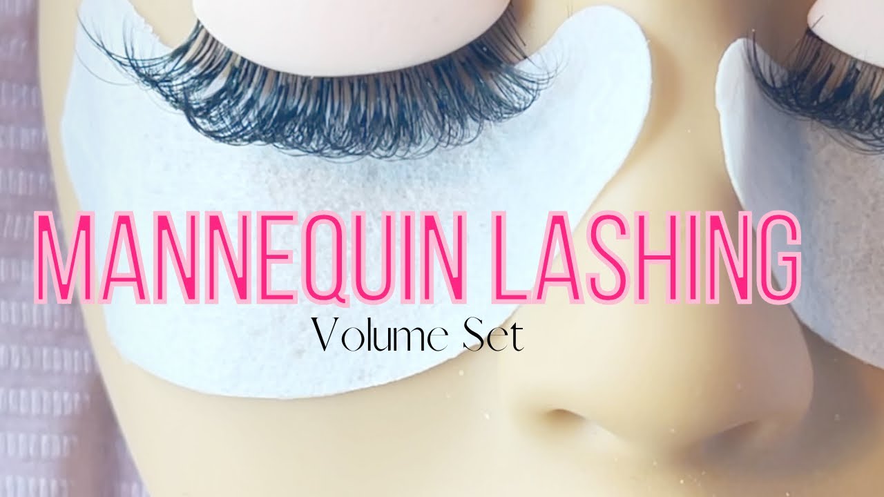 Lash Extensions On A Mannequin | Watch Me Practice Volume Lashes